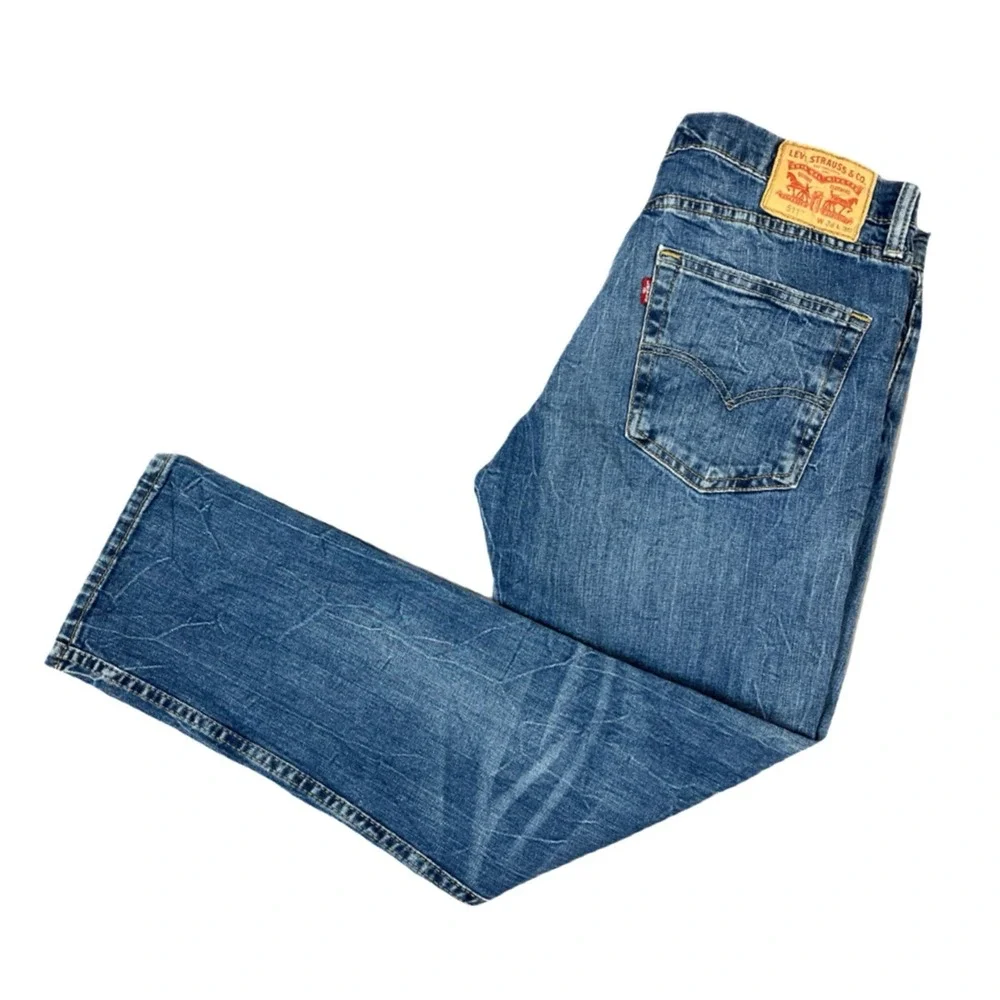 LEVIS 511 Mens Slim Straight Leg Jeans Blue Dark Wash 36x30